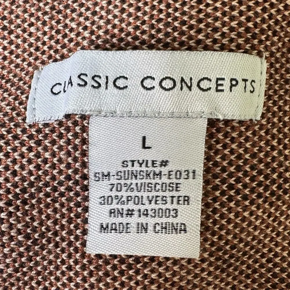 Classic Concepts Leopard Print A-Line Skirt Size Large NWT